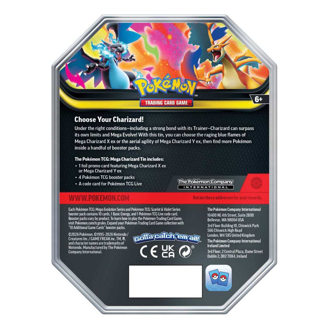 Pokemon TCG - Mega Charizard Tin