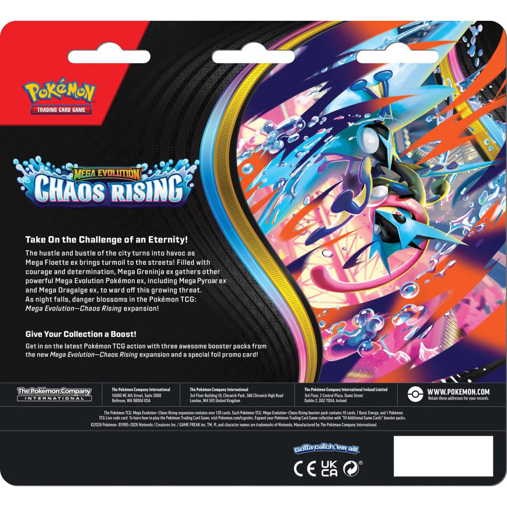 Pokemon TCG - Mega Evolution - Chaos Rising 3-Booster Blister