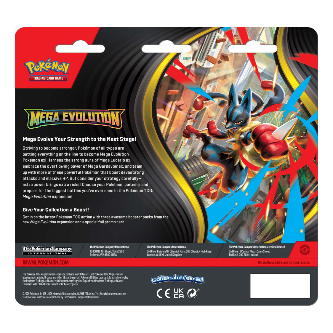 Pokemon TCG: Mega Evolution Three Booster Blister
