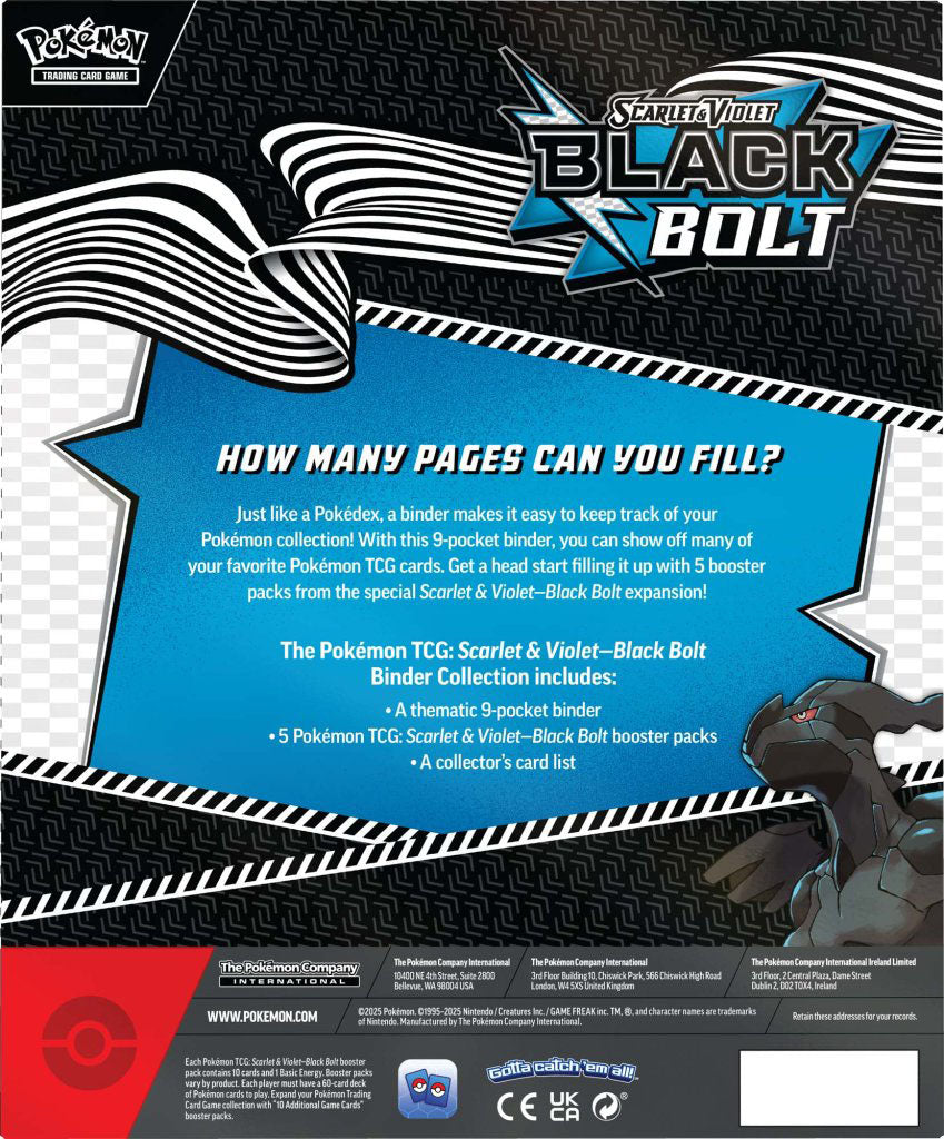 Pokemon TCG - Scarlet & Violet - Black Bolt Binder Collection