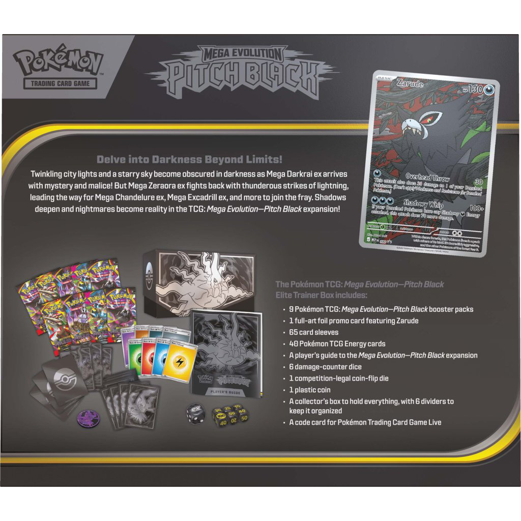 Pokemon TCG - Mega Evolution - Pitch Black Elite Trainer Box