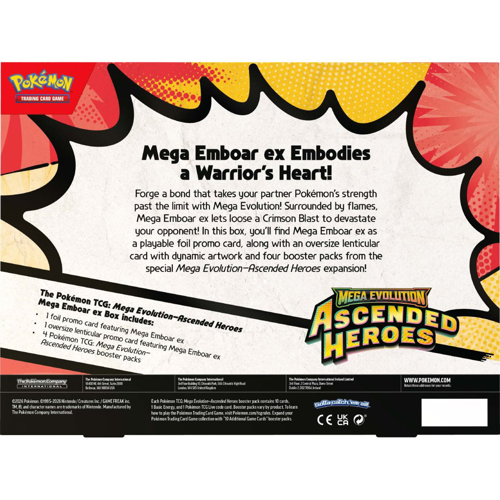 Pokemon TCG - Mega Evolution - Ascended Heroes Mega Meganium ex Box, Mega Emboar ex Box, or Mega Feraligatr ex Box