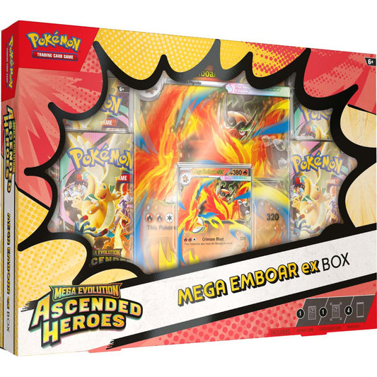 Pokemon TCG - Mega Evolution - Ascended Heroes Mega Meganium ex Box, Mega Emboar ex Box, or Mega Feraligatr ex Box