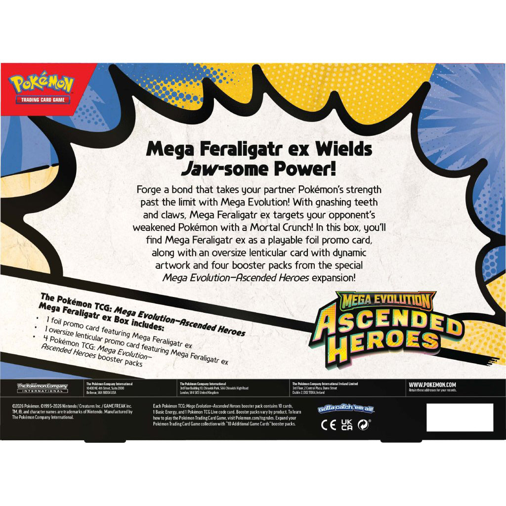Pokemon TCG - Mega Evolution - Ascended Heroes Mega Meganium ex Box, Mega Emboar ex Box, or Mega Feraligatr ex Box