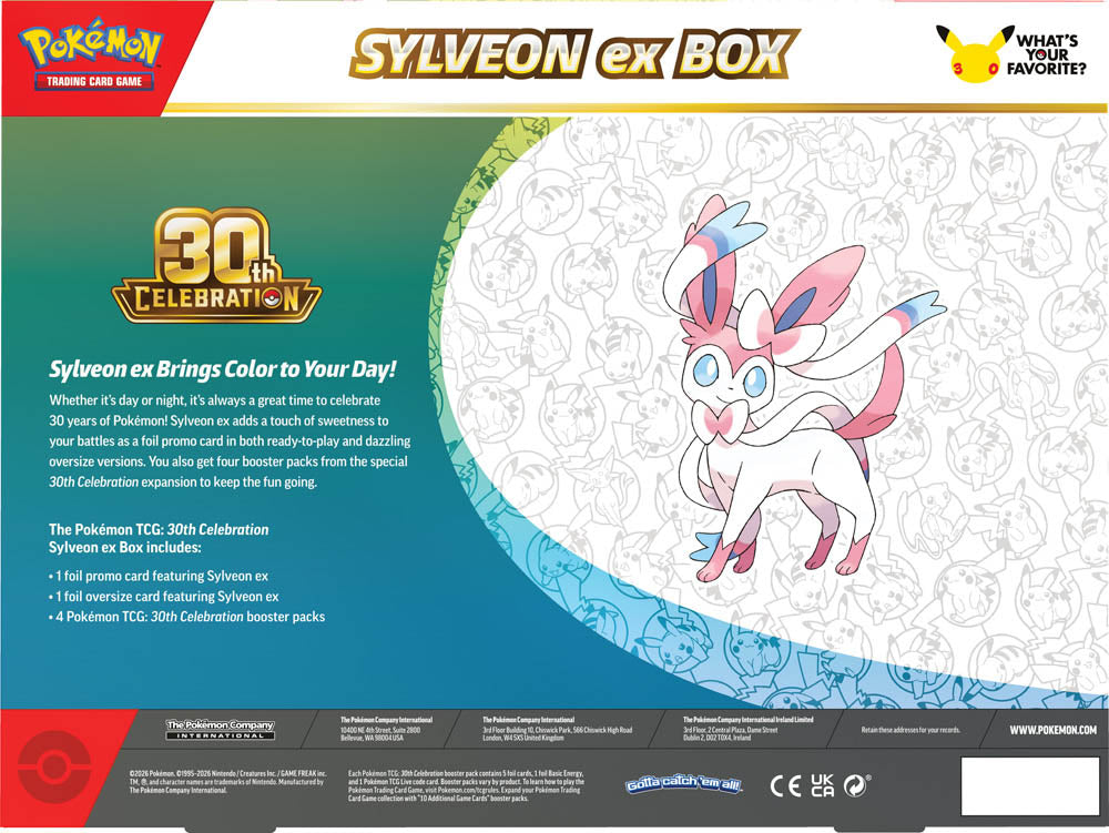 Pokemon TCG - 30th Celebration Sylveon ex Box