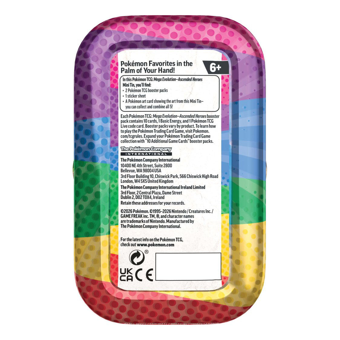 Pokemon TCG - Mega Evolution - Ascended Heroes Mini Tin