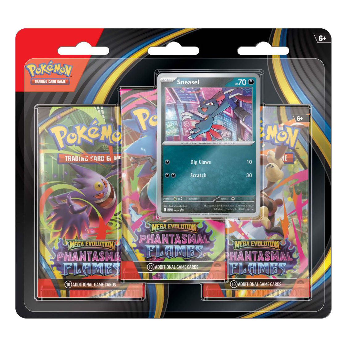 Pokemon TCG - Mega Evolution - Phantasmal Flames Three Booster Blister