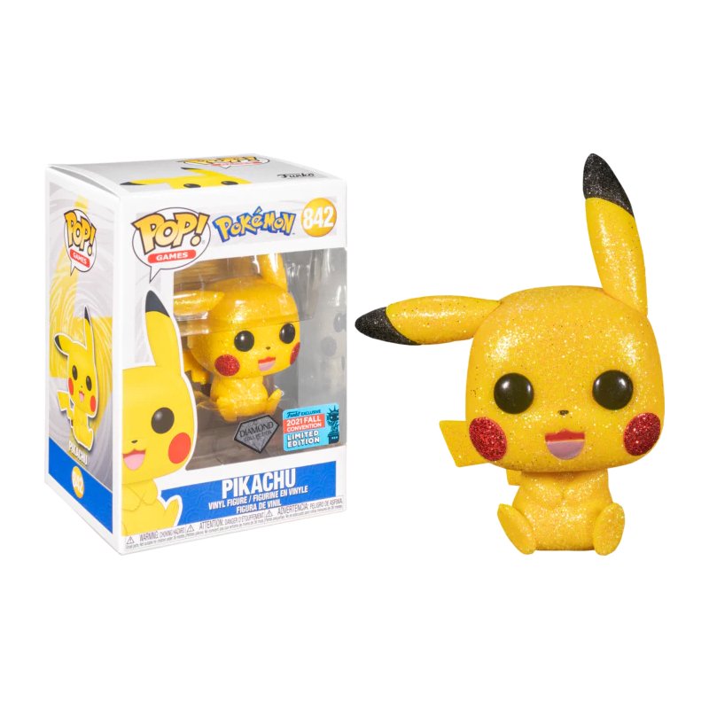 Pokemon - Pikachu Sitting Diamond Glitter 2021 Fall Convention Exclusive Pop! Vinyl - PKMN Australia