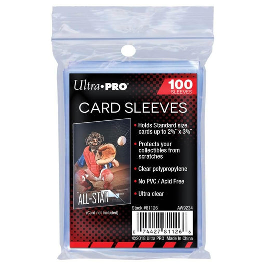 ULTRA PRO - CARD SLEEVE - 2-1/2" X 3-1/2" Soft Card Sleeves (100 pack) - PKMN Australia